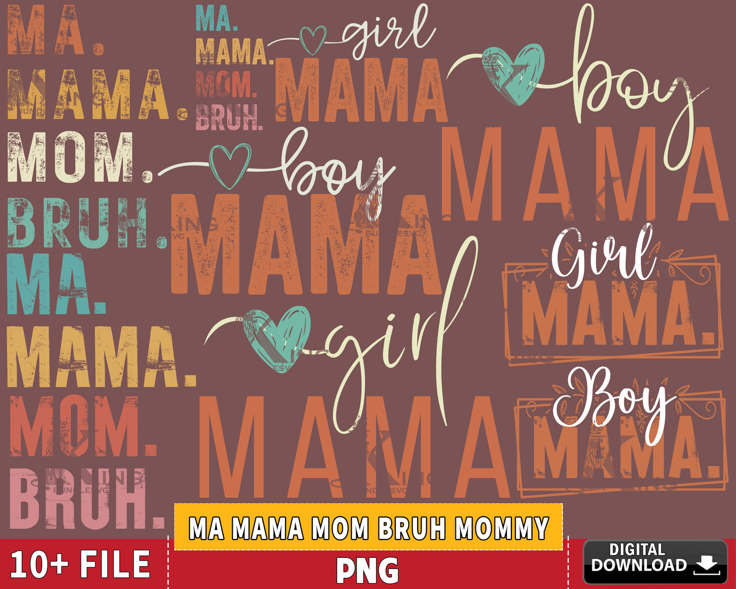 Mama Mom Bruh Mommy png , 10+ file Ma Mama Mom Bruh Mommy bundle png, for Cricut, Silhouette, Digital Download