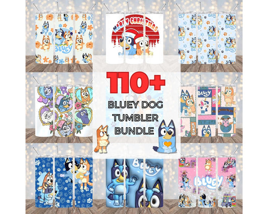 110+ file Bluey Dog Tumbler Wrap Bundle  PNG, Bluey Tumbler Wrap Silhouette, Digital Download , Instant Download