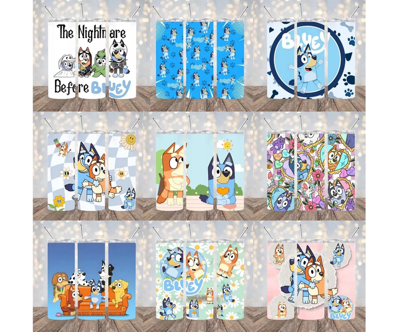 110+ file Bluey Dog Tumbler Wrap Bundle PNG, Bluey Tumbler Wrap Silhouette, Digital Download , Instant Download