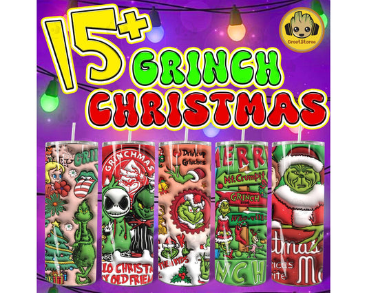 15+ file 3D Inflated Christmas Tumbler Bundle PNG, 3D Christmas Doodles 20oz Tumbler Wrap Bundle Png, for Cricut, Silhouette, digital download, file cut