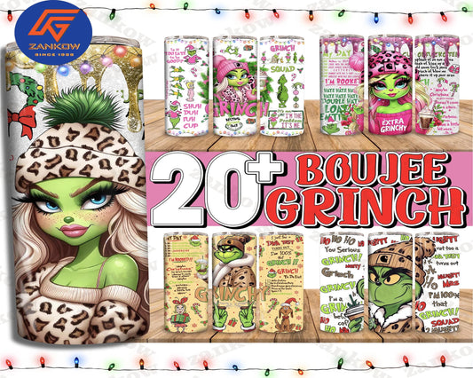 20+ Pink Boujee Christmas Leopard 20oz Tumbler Design Bundle Png, for Cricut, Silhouette, digital, file cut