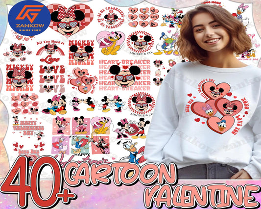 40 file Cartoon Valentine Png Bundle, Valentine Mouse Story Png Bundle , Digital download , Instant Download