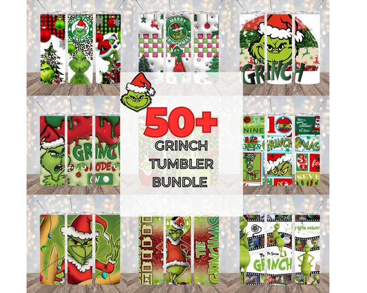 50+ The Grinch Christmas Tumbler Wrap Bundle PNG, Grinch Christmas Tumbler Wrap Silhouette, Digital Download , Instant Download