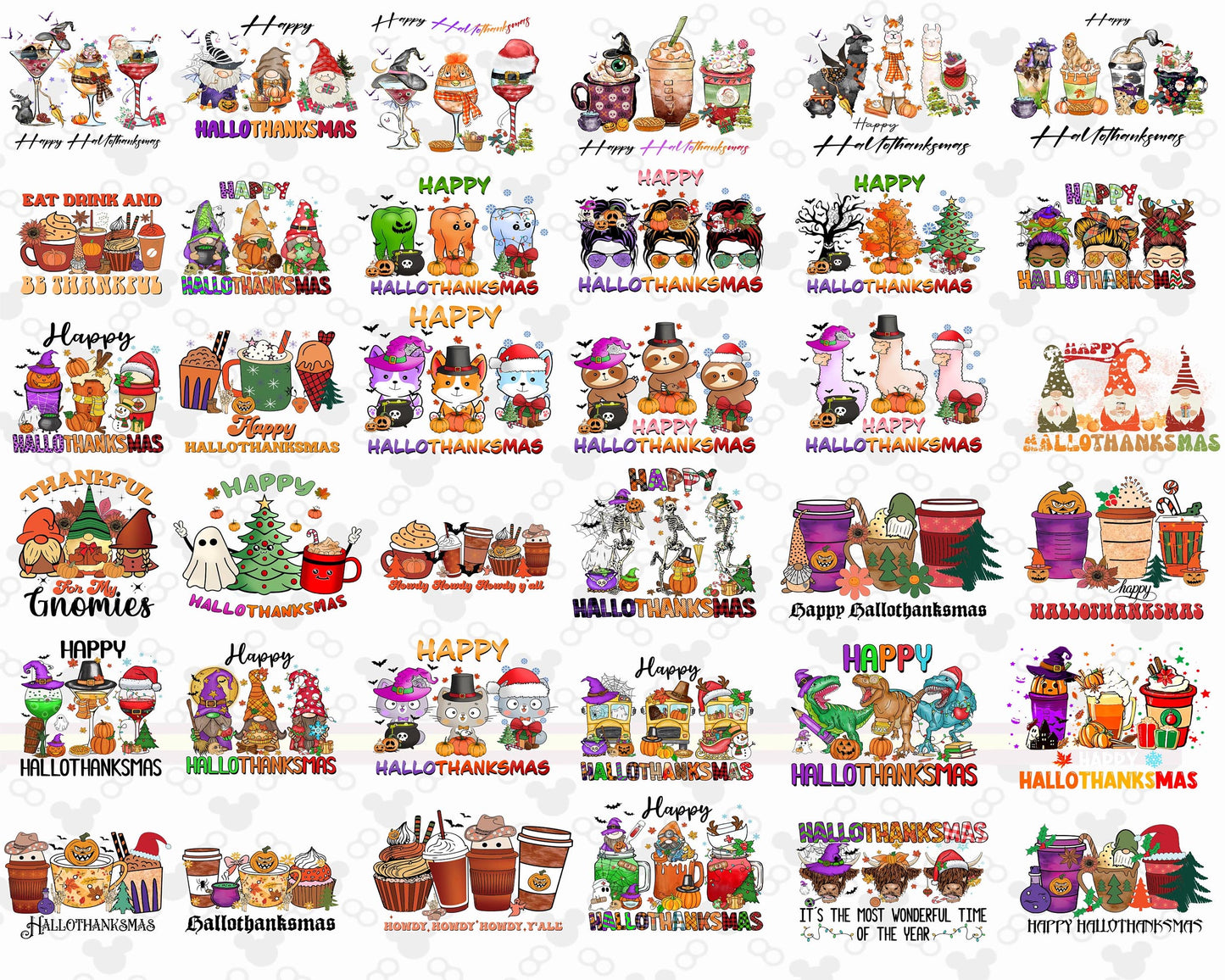 90 Files Happy Hallothanksmas PNG, Hallothanksmas Sublimation,appy Hallothanksmas Coffee PNG, Coffee Clipart, Silhouette, Digital Download , Instant Download