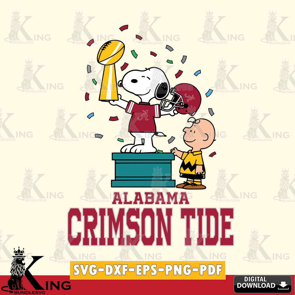 Alabama Crimson Tide Peanuts Winner SVG, Cricut, Cut file , Digital Download , Instant Download, Peanuts svg, NCAA svg, Football svg, Sport svg