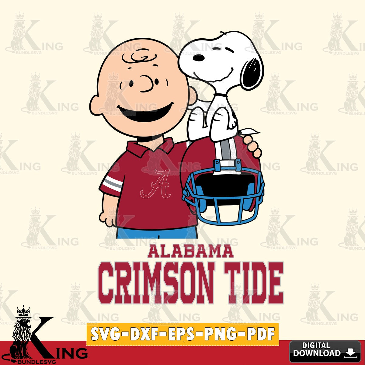 Alabama Crimson Tide Snoopy On Helmet SVG, Cricut, Cut file , Digital Download , Instant Download, Peanuts svg, NCAA svg, Football svg, Sport svg