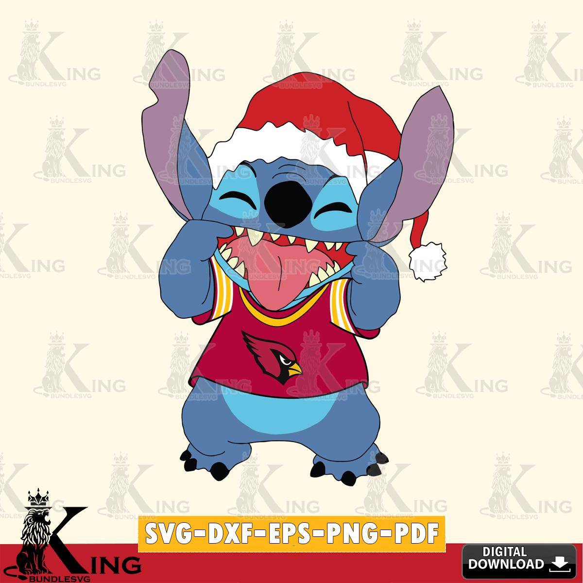 Arizona Cardinals Christmas Stitch Disney SVG, NFL for Cricut, Silhouette, Digital Download , file cut