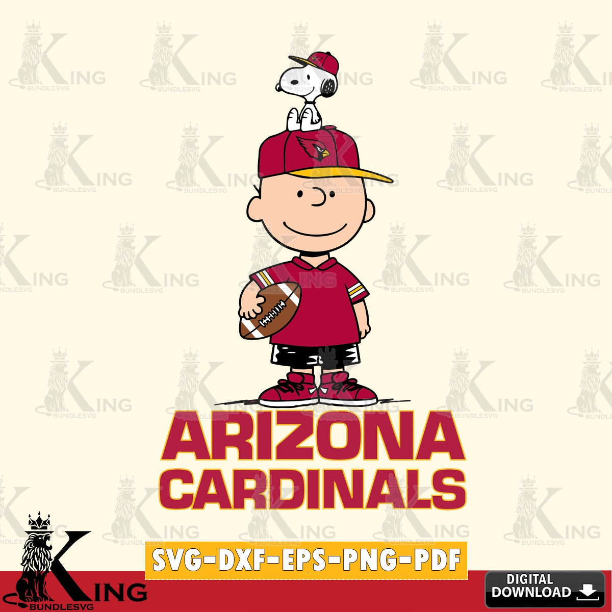 Arizona Cardinals Peanuts Football Rugby Cricut file , Cut file , Digital Download , PDF File , Instant Download