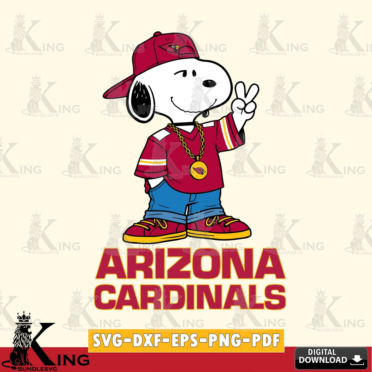 Arizona Cardinals Snoopy Say hi Cricut file , Cut file , Digital Download , PDF File , Instant Download