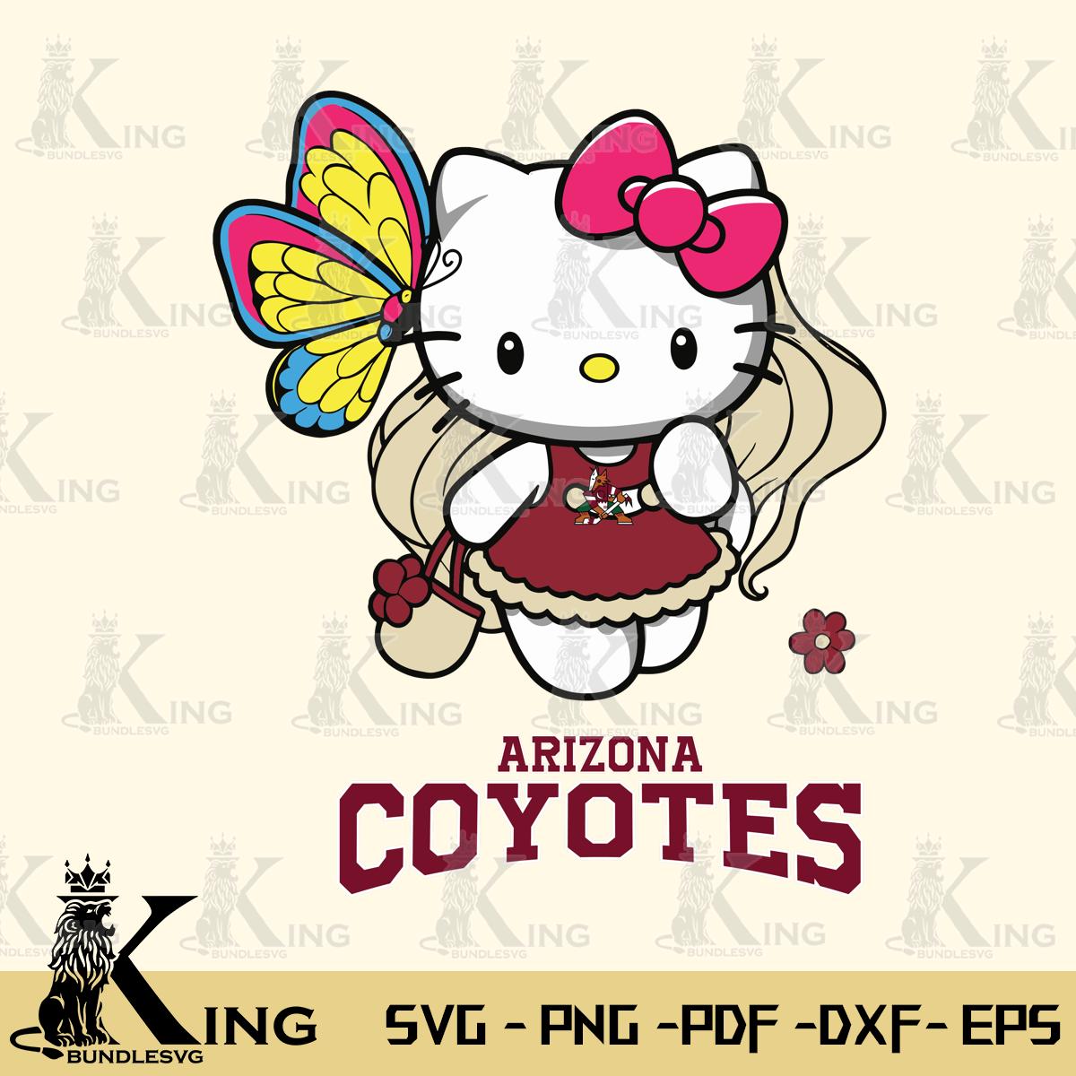 Arizona Coyotes Kitty Cartoon Svg Eps Dxf Png File, Digital Download
