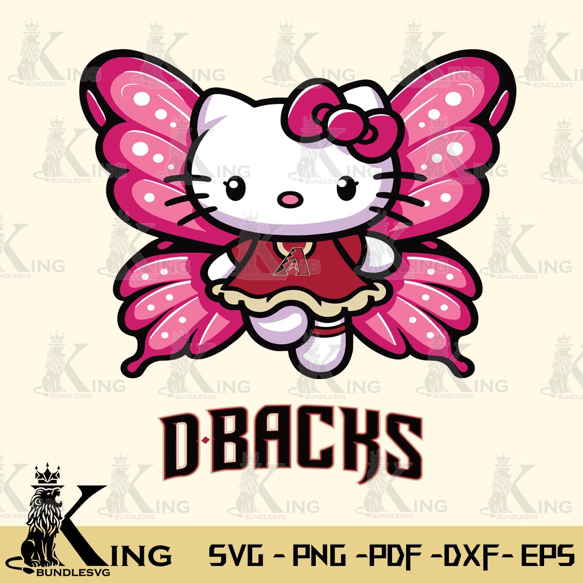 Arizona Diamondbacks Hello Kitty Dreamscape Svg Eps Dxf Png File, Digital Download