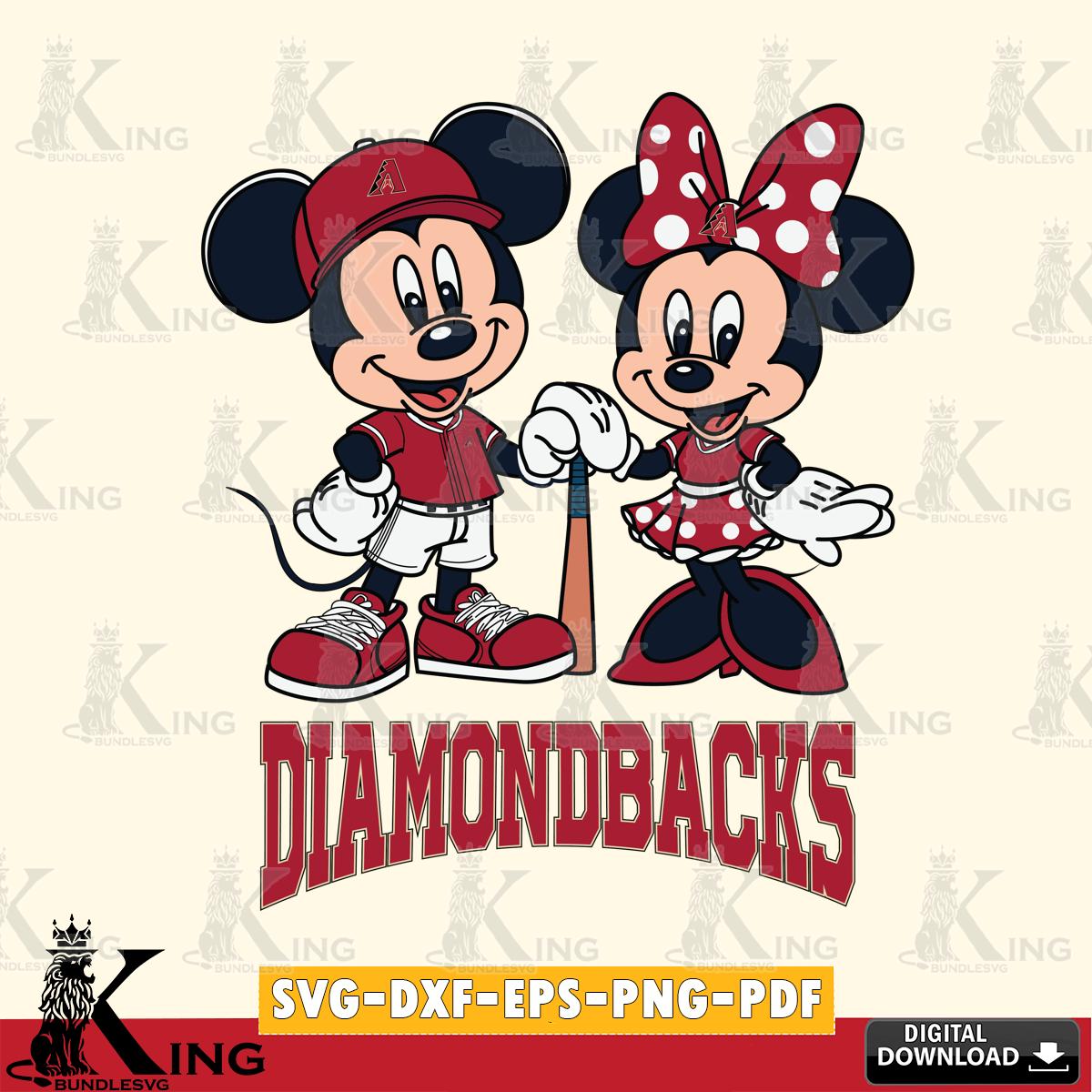 Arizona Diamondbacks Mickey Minnie Mouse Sport SVG File, MLB for Cricut, Silhouette, Digital Download , file cut