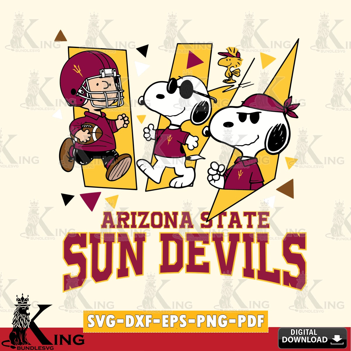 Arizona State Sun Devils Peanuts Joe Cool SVG, Cricut, Cut file , Digital Download , Instant Download, Peanuts svg, NCAA svg, Football svg, Sport svg