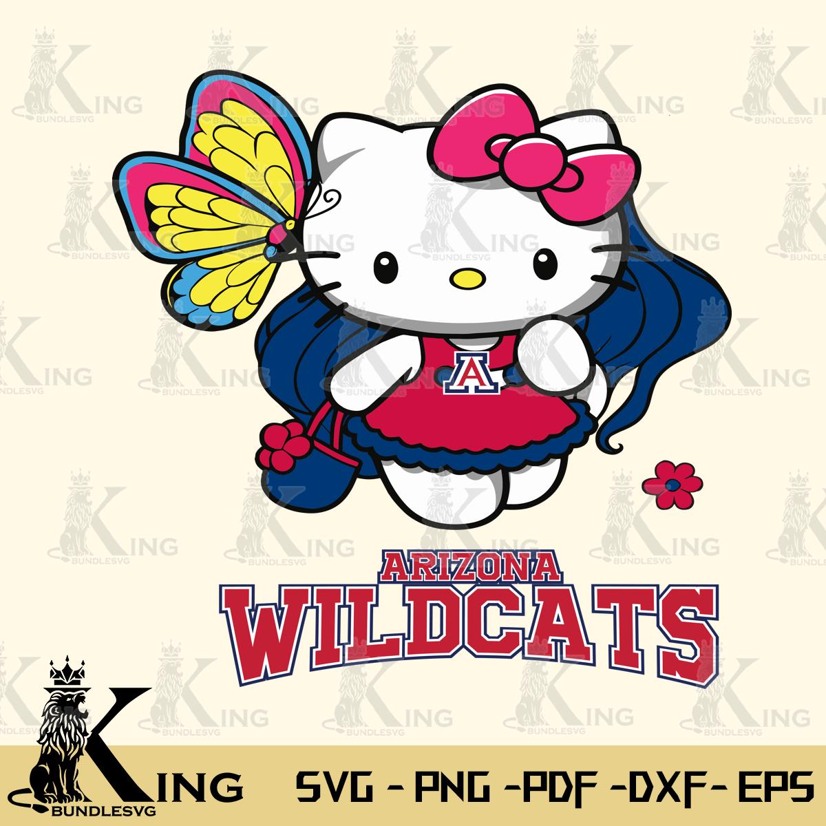 Arizona Wildcats Kitty Cartoon Svg Eps Dxf Png File, Digital Download