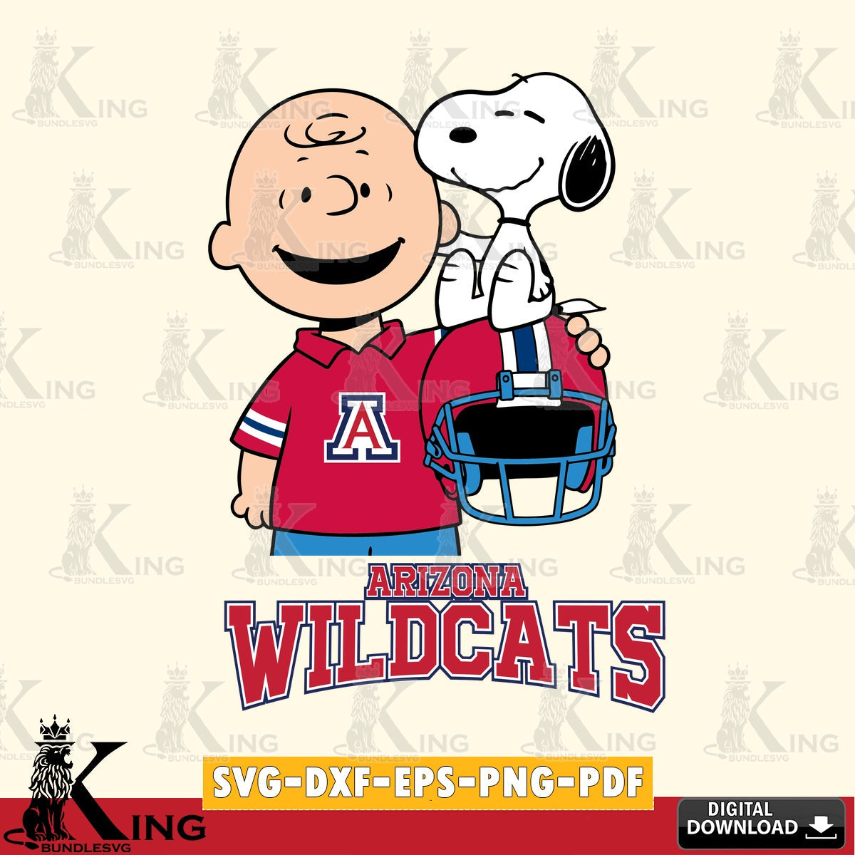 Arizona Wildcats Snoopy On Helmet SVG, Cricut, Cut file , Digital Download , Instant Download, Peanuts svg, NCAA svg, Football svg, Sport svg