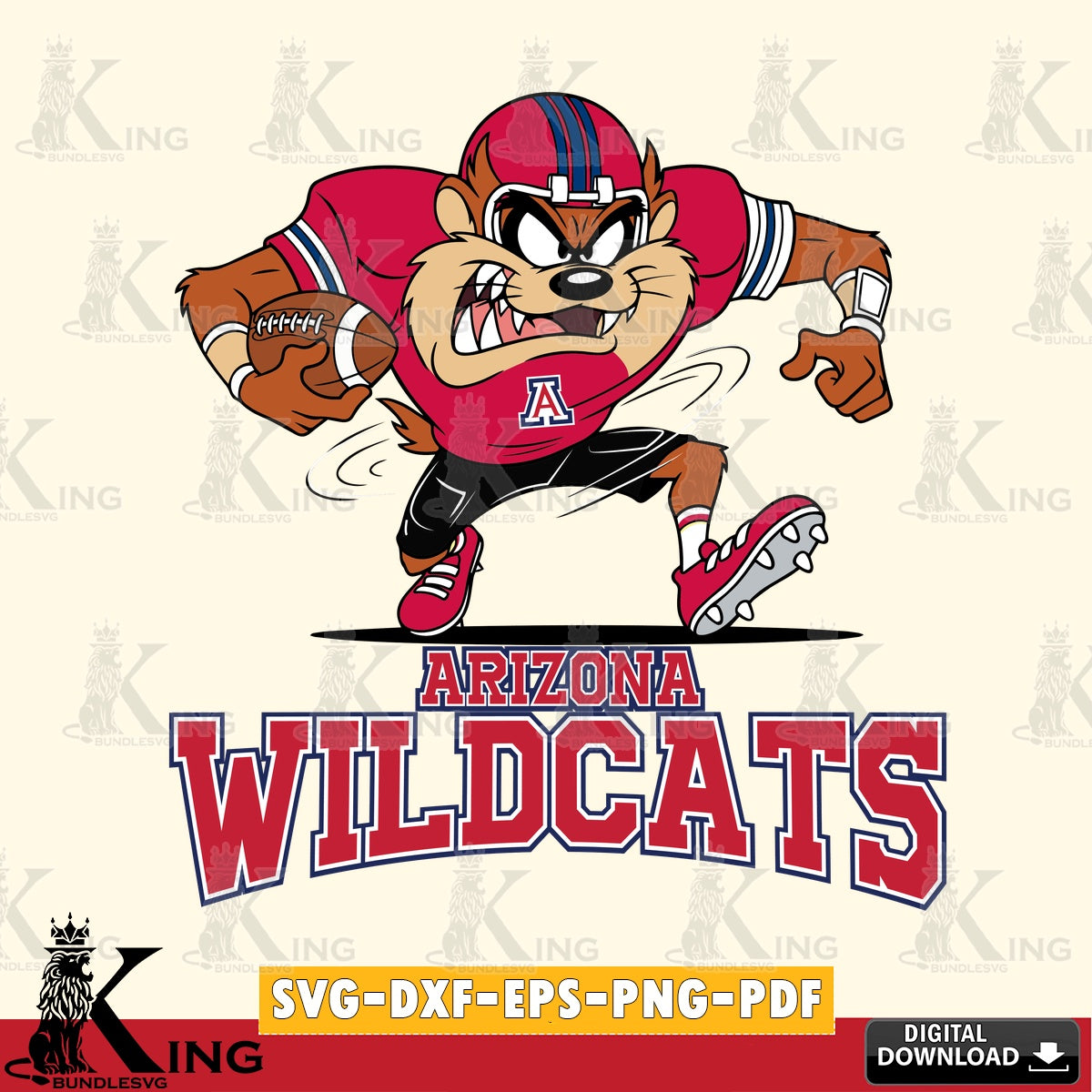 Arizona Wildcats Taz Football Helmet SVG file, Cut file , Digital Download , Instant Download, Taz svg, NCAA svg