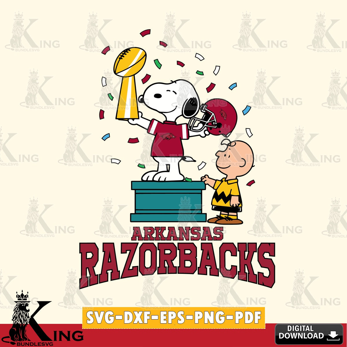 Arkansas Razorbacks Peanuts Winner SVG, Cricut, Cut file , Digital Download , Instant Download, Peanuts svg, NCAA svg, Football svg, Sport svg