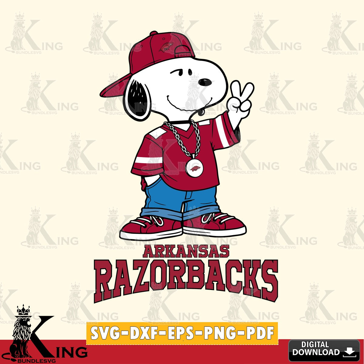 Arkansas Razorbacks Snoopy Say hi SVG, Cricut, Cut file , Digital Download , Instant Download, Peanuts svg, NCAA svg, Football svg, Sport svg