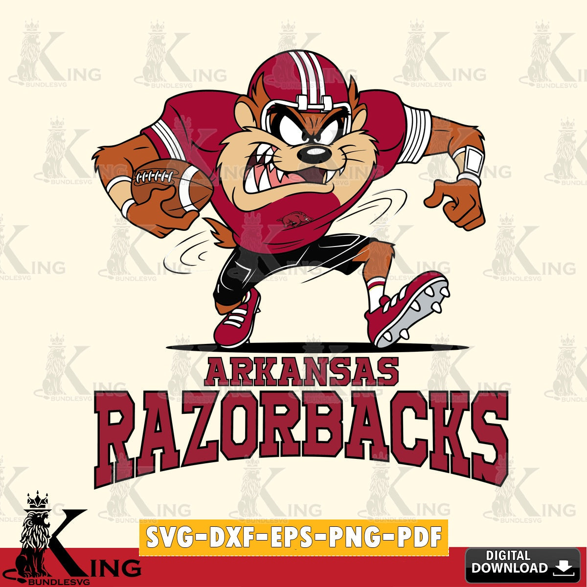 Arkansas Razorbacks Taz Football Helmet SVG file, Cut file , Digital Download , Instant Download, Taz svg, NCAA svg