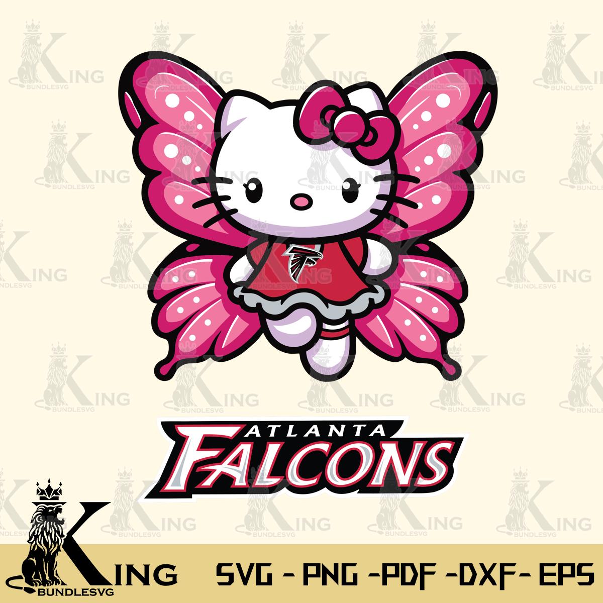 Atlanta Falcons Hello Kitty Dreamscape Svg Eps Dxf Png File, Digital Download