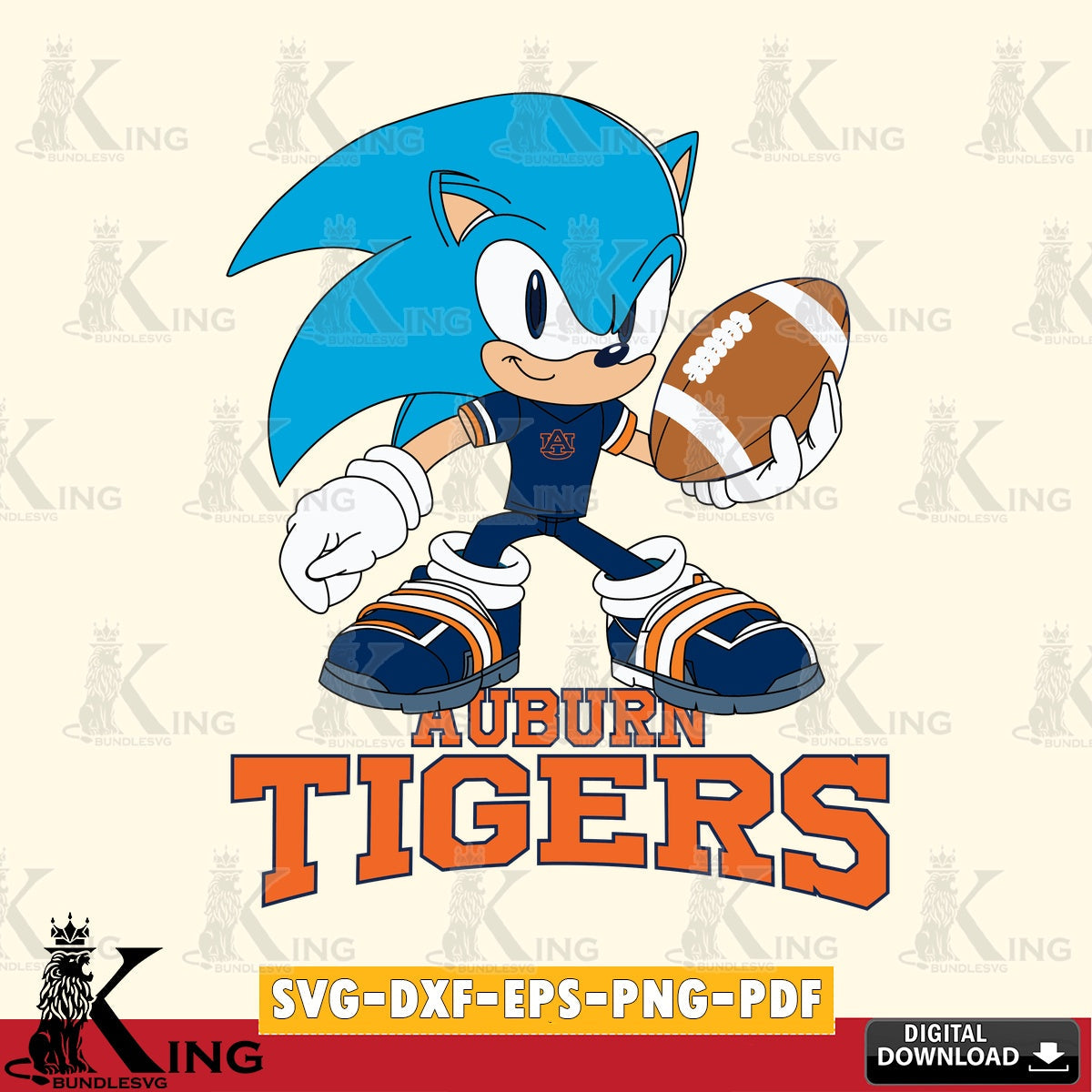 Auburn Tigers Sonic Rugby SVG file, Vector , Digital Download , PDF File , Instant Download