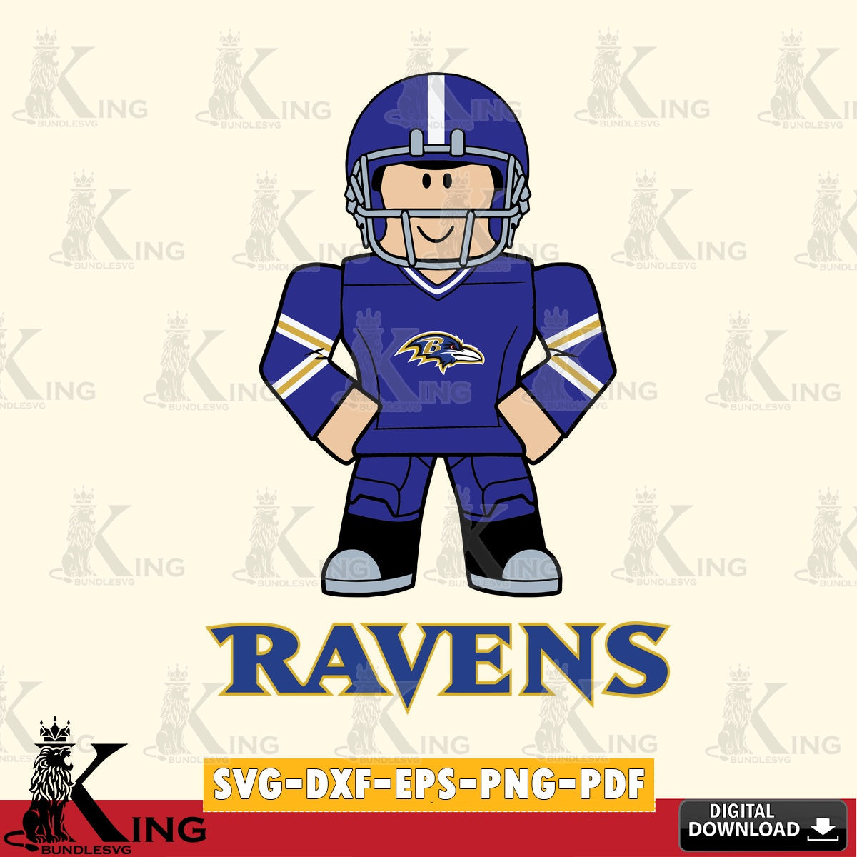 Baltimore Ravens Roblox Cool Football SVG file , Cricut, NFL File cut , Digital Download , PDF File