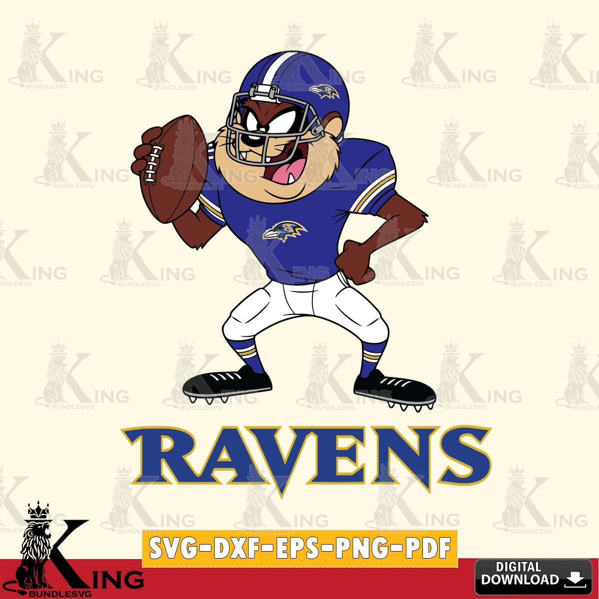 Baltimore Ravens Taz Football Player Cut file , Digital Download , Instant Download, Looney Tunes svg, Football svg