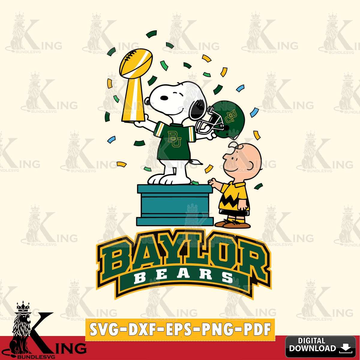 Baylor Bears Peanuts Winner SVG, Cricut, Cut file , Digital Download , Instant Download, Peanuts svg, NCAA svg, Football svg, Sport svg