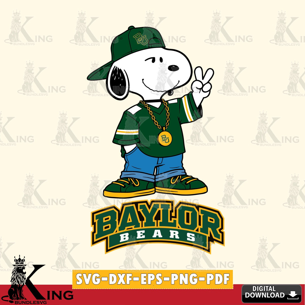 Baylor Bears Snoopy Say hi SVG, Cricut, Cut file , Digital Download , Instant Download, Peanuts svg, NCAA svg, Football svg, Sport svg