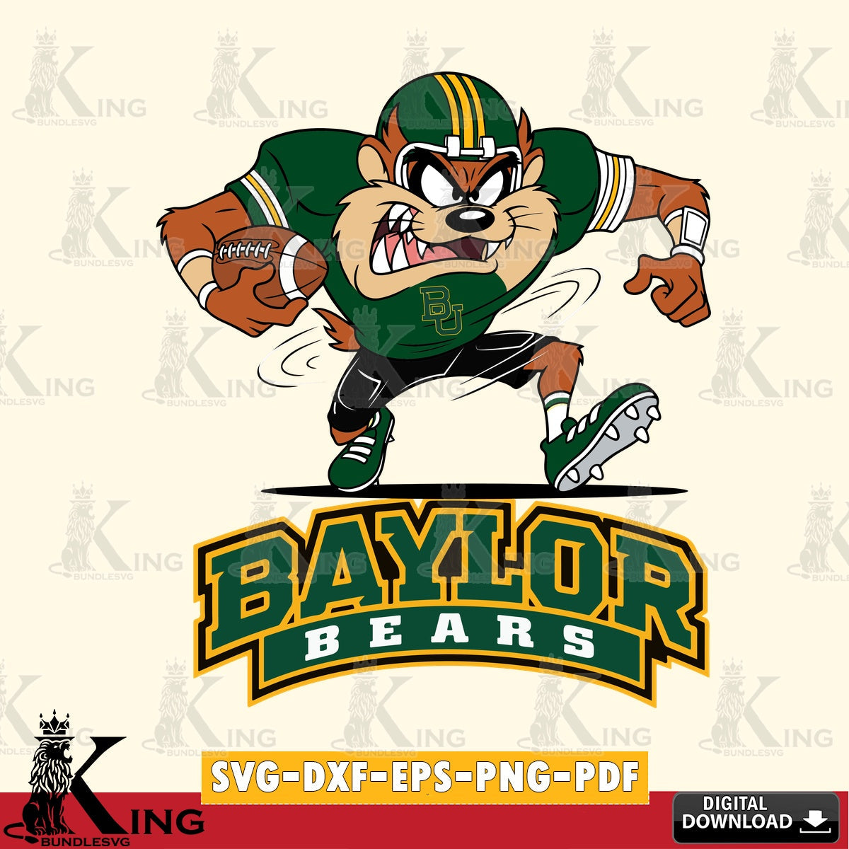 Baylor Bears Taz Football Helmet SVG file, Cut file , Digital Download , Instant Download, Taz svg, NCAA svg