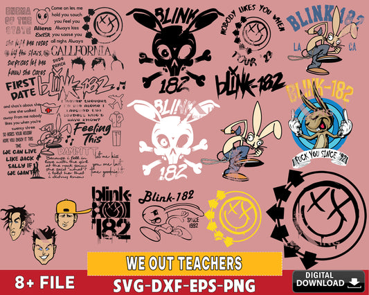 Blink 182 png, Blink 182 svg,Blink 182 World Tour 2023 SVG DXF EPS PNG, Cricut, for Cricut, Silhouette, Digital Download , file cut