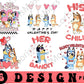 BluEy And Bingo Couple Png, BluEy Valentines Day Png, Blue Dogs Valentine'S Day, Digital download , Instant Download