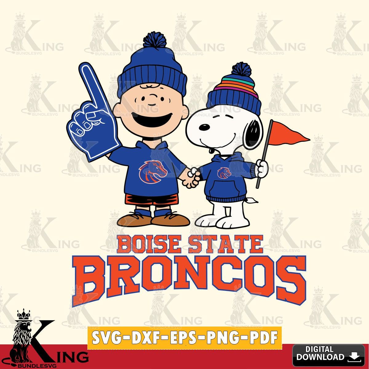 Boise State Broncos Peanuts Fan Gear SVG, Cricut, Cut file , Digital Download , Instant Download, Peanuts svg, NCAA svg, Football svg, Sport svg