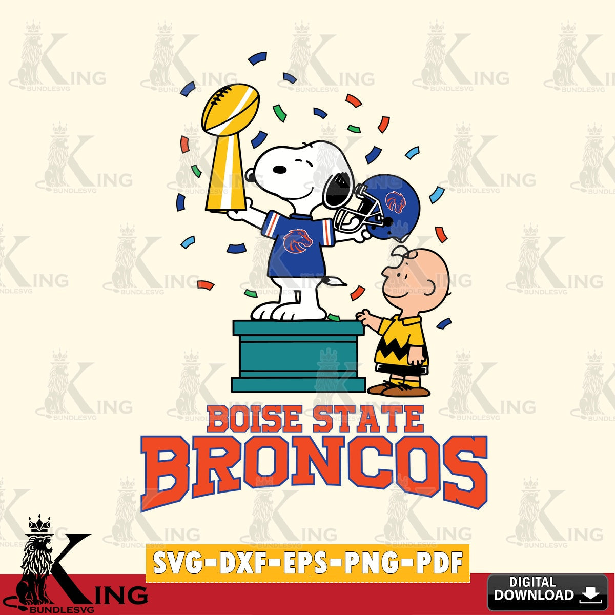 Boise State Broncos Peanuts Winner SVG, Cricut, Cut file , Digital Download , Instant Download, Peanuts svg, NCAA svg, Football svg, Sport svg