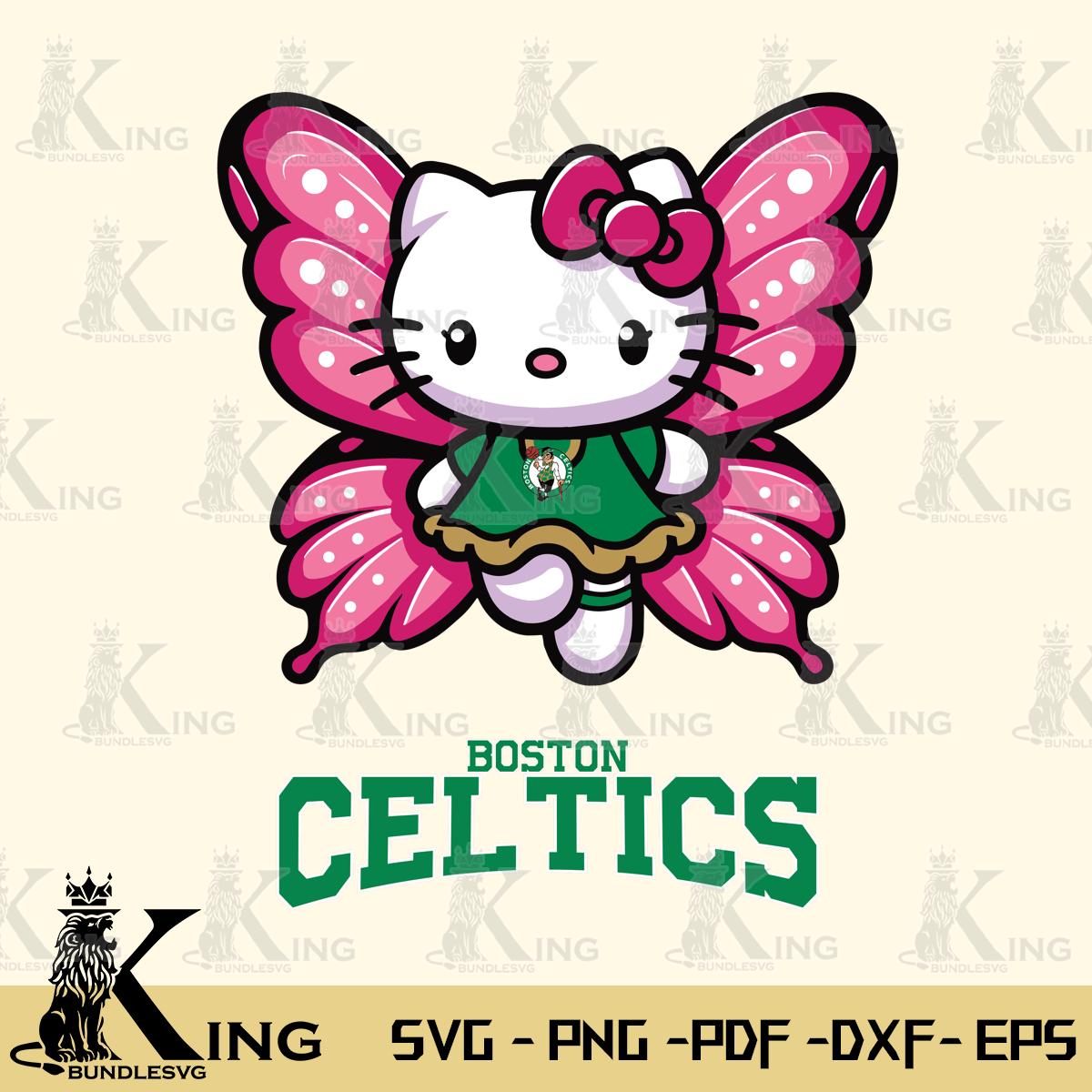 Boston Celtics Hello Kitty Dreamscape Svg Eps Dxf Png File, Digital Download