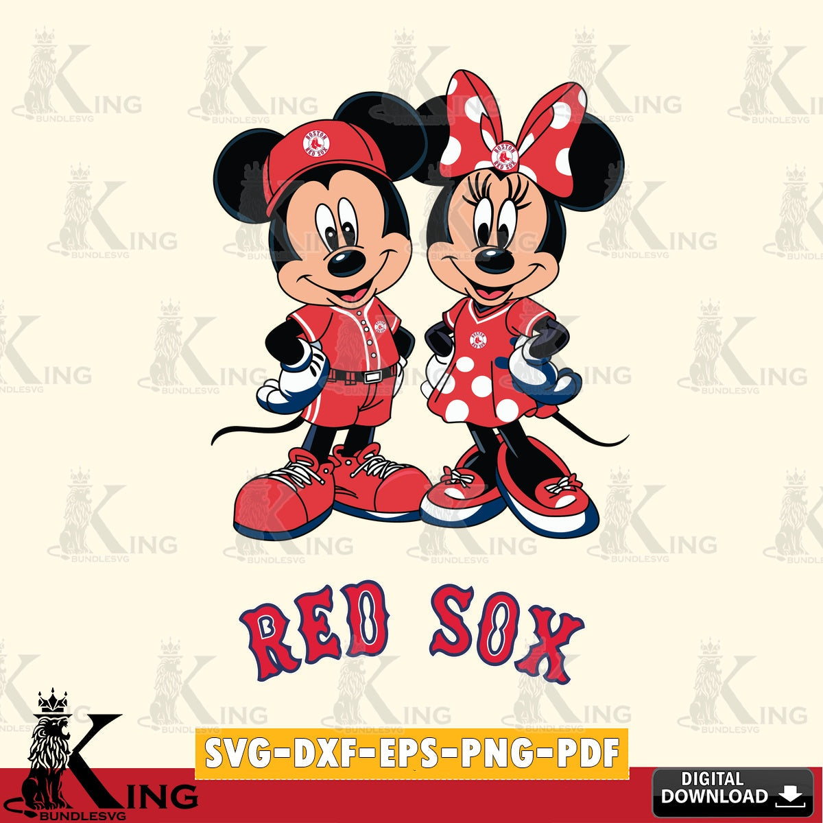 Boston Red Sox Mickey Minnie Mouse couple sport SVG file , For Cricut, File cut , Digital Download , PDF File, Cut Files