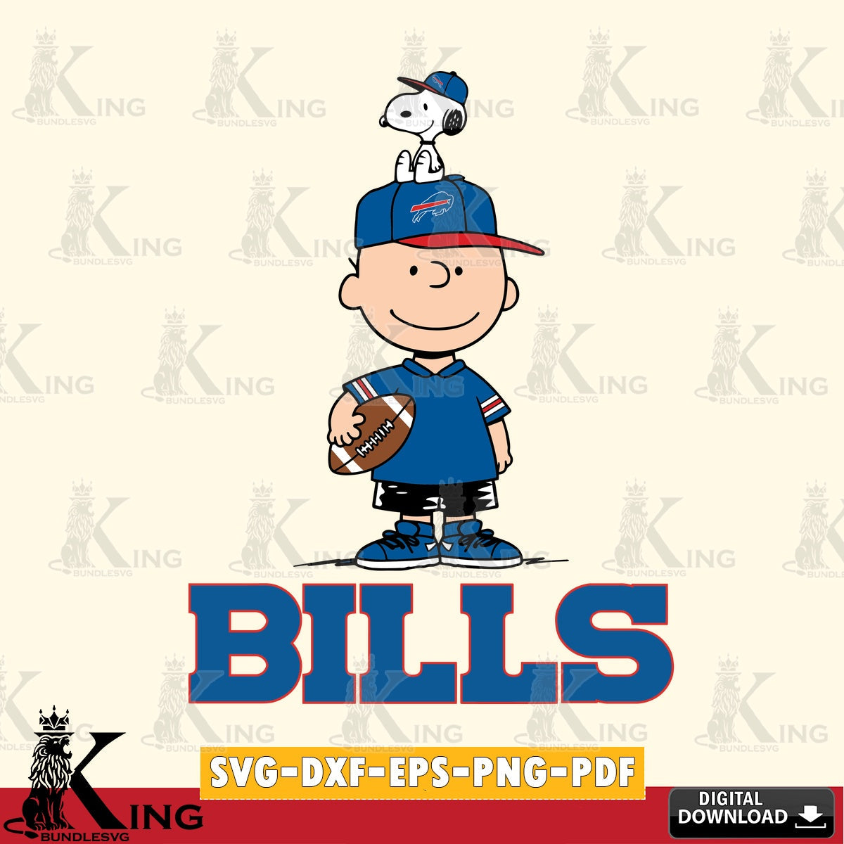 Buffalo Bills Peanuts Football Rugby Cricut file , Cut file , Digital Download , PDF File , Instant Download