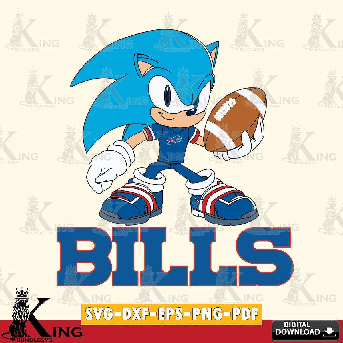 Buffalo Bills Sonic Rugby SVG file, Vector , Digital Download , PDF File , Instant Download
