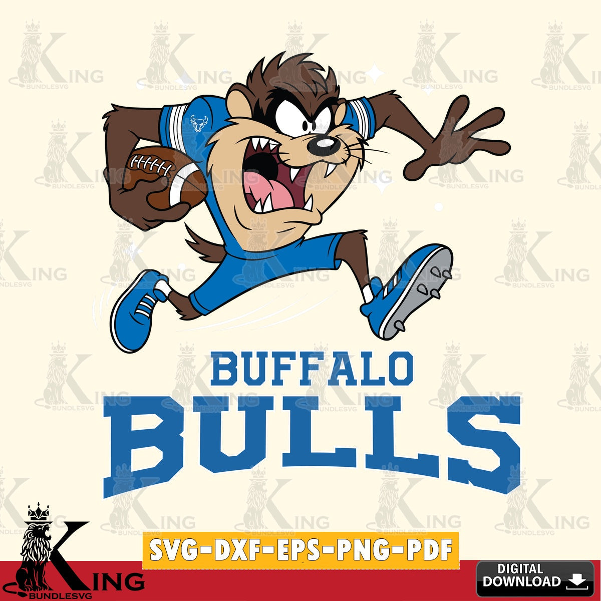 Buffalo Bulls Angry Taz Football SVG file, Cut file , Digital Download , Instant Download, Taz svg, NCAA svg