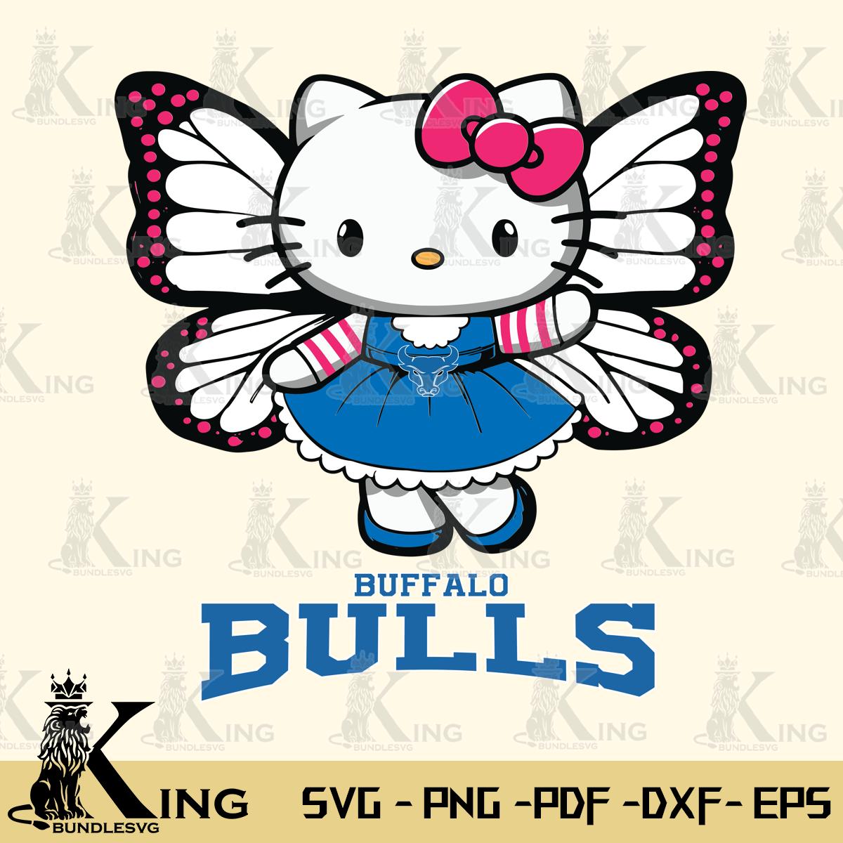 Buffalo Bulls Whimsical Kitty Wings Svg Eps Dxf Png File, Digital Download