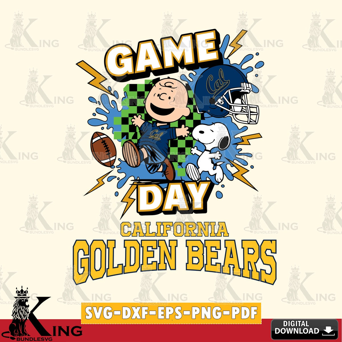 California Golden Bears Game Day Peanuts SVG, Cricut, Cut file , Digital Download , Instant Download, Peanuts svg, NCAA svg, Football svg, Sport svg