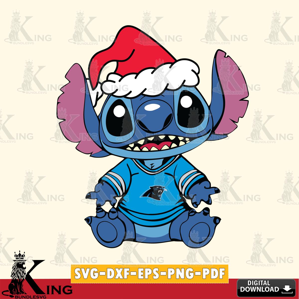 Carolina Panthers Baby Stitch Christmas SVG, NFL for Cricut, Silhouette, Digital Download , file cut