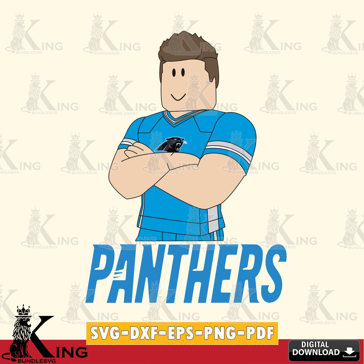 Carolina Panthers Roblox Football SVG file , Cricut, NFL File cut , Digital Download , PDF File