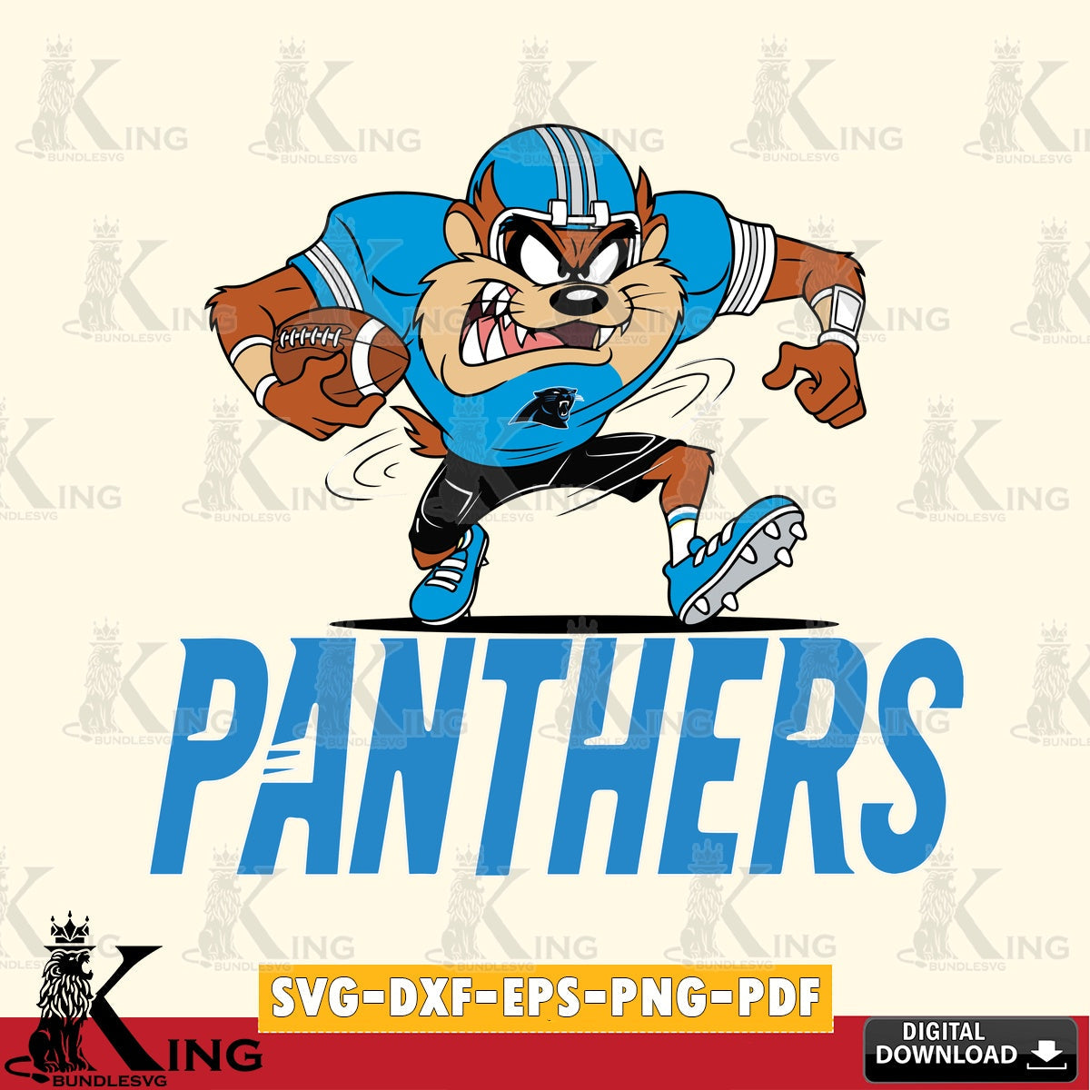 Carolina Panthers Taz Football Helmet Cut file , Digital Download , Instant Download, Looney Tunes svg, Football svg