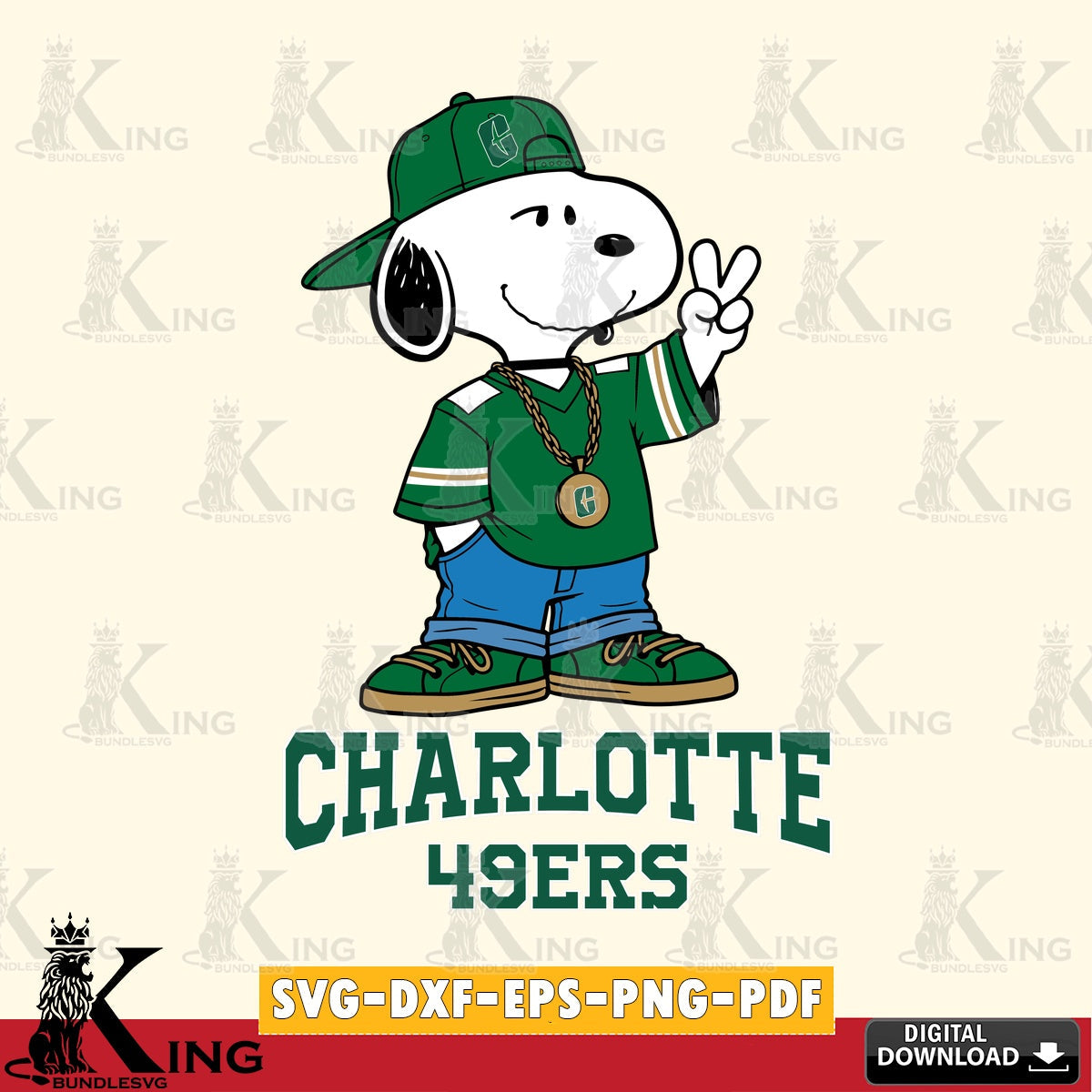 Charlotte 49ers Snoopy Say hi SVG, Cricut, Cut file , Digital Download , Instant Download, Peanuts svg, NCAA svg, Football svg, Sport svg