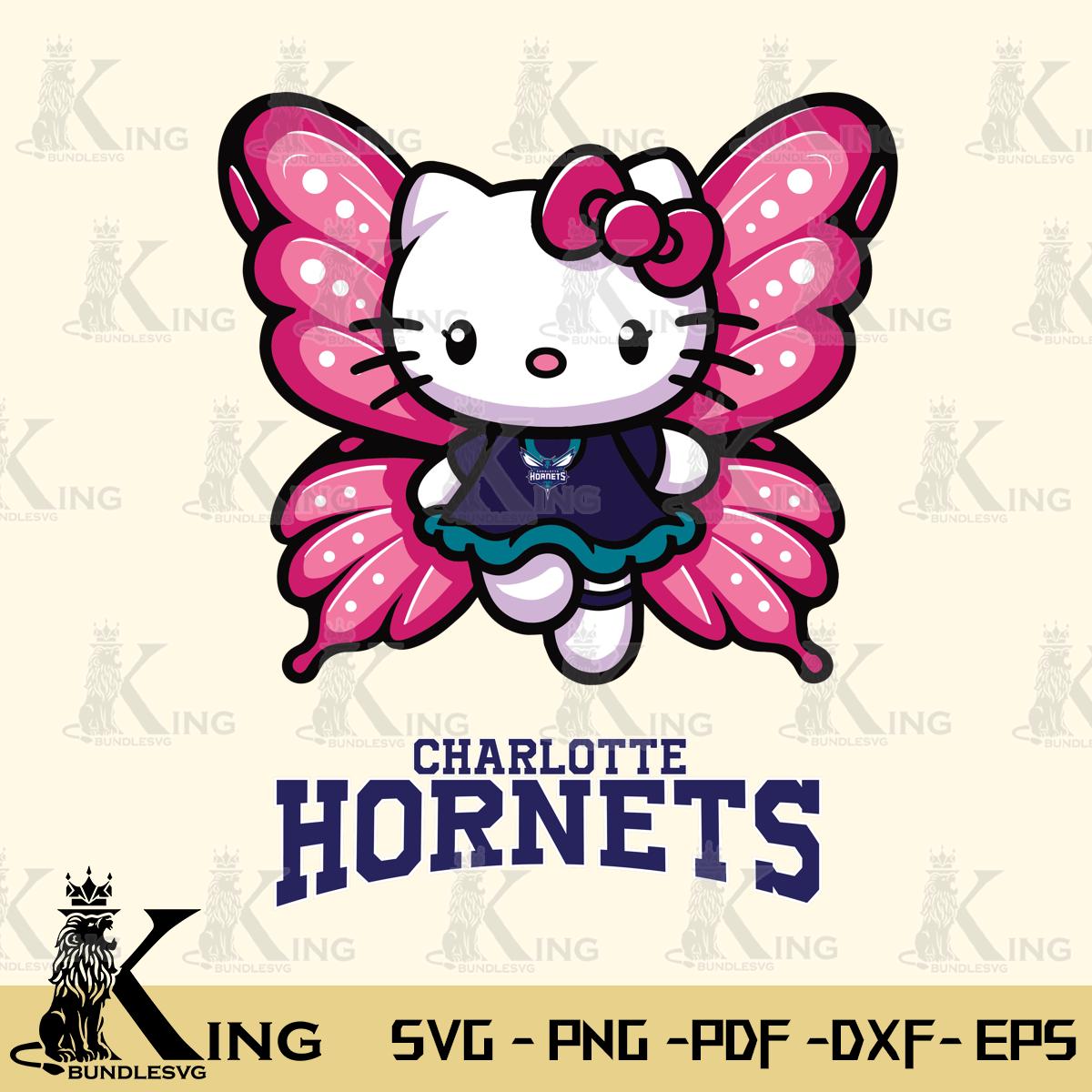 Charlotte Hornets Hello Kitty Dreamscape Svg Eps Dxf Png File, Digital Download