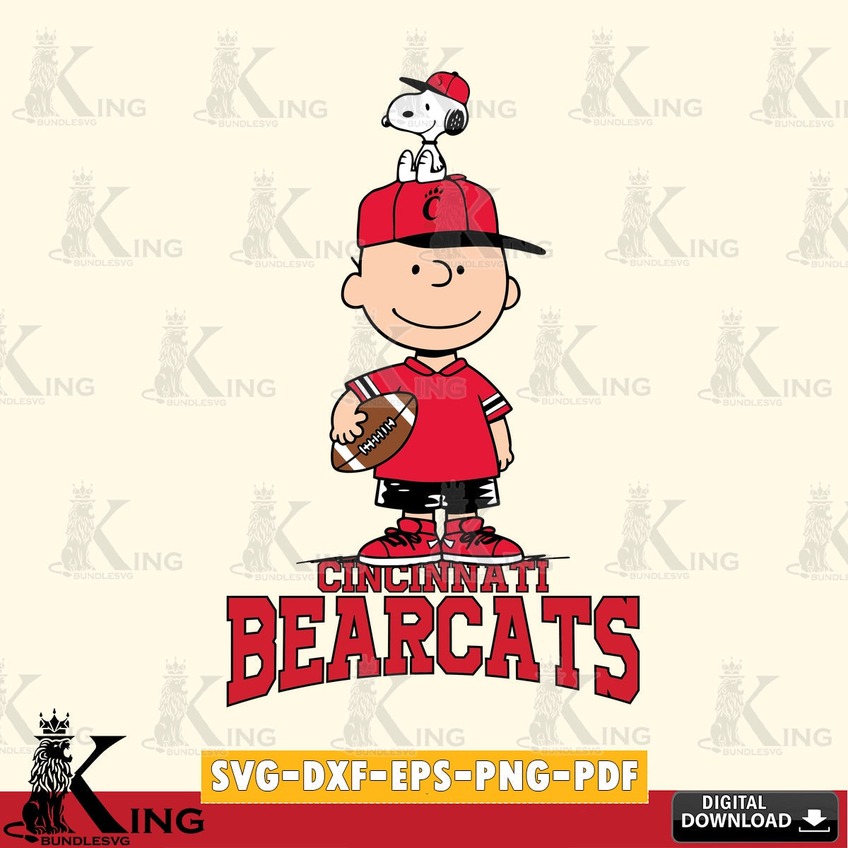 Cincinnati Bearcats Peanuts Football Rugby SVG, Cricut, Cut file , Digital Download , Instant Download, Peanuts svg, NCAA svg, Football svg, Sport svg