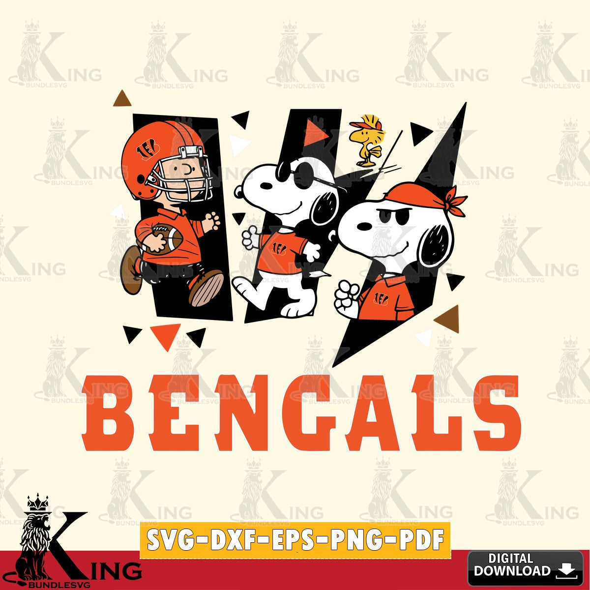 Cincinnati Bengals Peanuts Joe Cool Cricut file , Cut file , Digital Download , PDF File , Instant Download