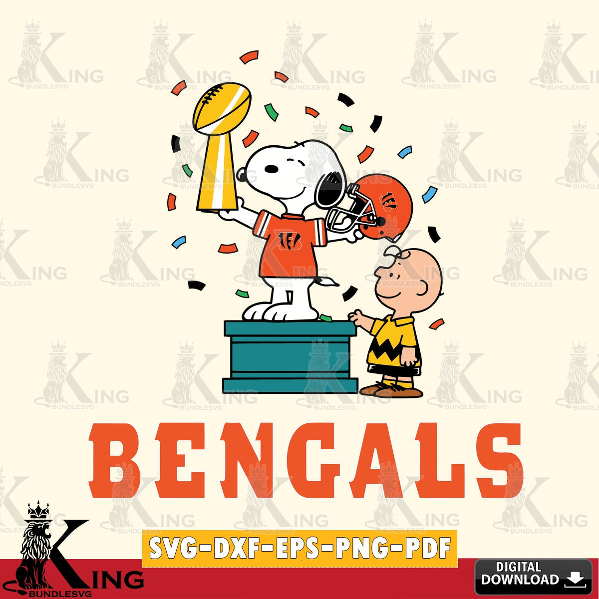 Cincinnati Bengals Peanuts Winner Cricut file , Cut file , Digital Download , PDF File , Instant Download