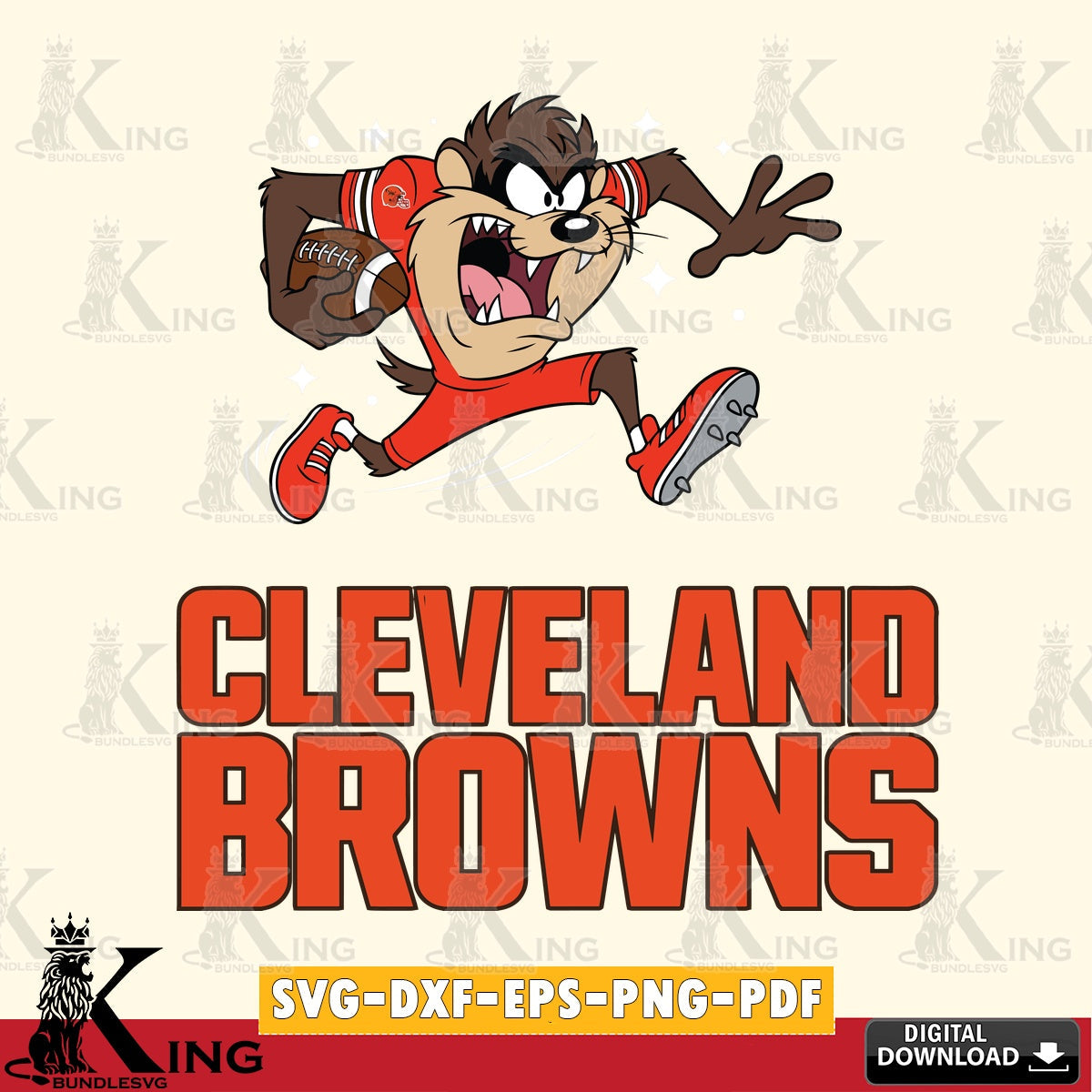 Cleveland Browns Angry Taz Football Cut file , Digital Download , Instant Download, Looney Tunes svg, Football svg